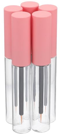 ERINGOGO 5 Stück 10ml Wiederbefüllbare Kosmetiktuben aus Kunststoff mit Auslaufsicheren Deckeln Vielseitige Eyeliner Behälter für Selbstgemacht und Gebrauch zu Hause