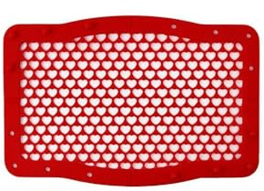 tooloflife Red Heart Style Silicone Dishwasher Basket Foldable Mesh Bag with Secure Buckle for Baby Items, Straws, Baking Cups, Measuring Spoons & Small Parts