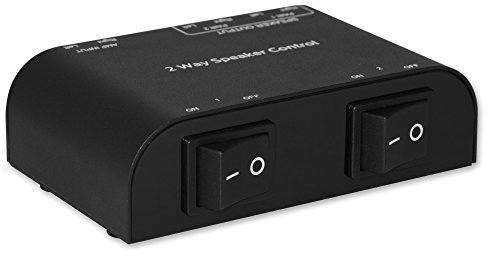 Techly 103267 Commutatore Audio per Casse Acustiche 2 Vie con Terminali a Pressione Nero