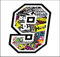 Adesivo NUMERO GARA 12 cm - STICKER BOMB - gara cross pista auto moto stickers (9)