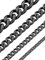 ChainsHouse Gliederkette Schwarz Edelstahl Herren Halskette 12mm Panzerkette Herren Schwarz Kubanische Kette ohne Anhänger Männer Halskette 55cm Punk Halsband Halsschmuck für Geburtstag