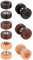 JewelryWe Schmuck 3 Paare Holz Ohrstecker Set Edelstahl Ahornblatt Blatt Fake Plug Tunnel Barbell Ohrringe Piercing für Herren Damen