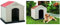 Happy House Hundehütte aus Kunstharz, Kunststoff, groß, 90 x 92 x 89 cm, Beige mit rotem Dach