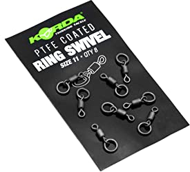 Korda Wirbel für Lead Clips & Method Feederkörbe zum Karpfenangeln PTFE Ring Swivel Gr. 8