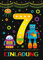 12 Einladungskarten zum 7. Kindergeburtstag siebte Geburtstag Jungen Jungs Robot Roboter