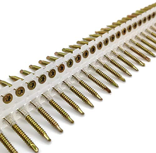 Magazinierte OSB Ständerwerkschrauben | gelb verzinkt | Bohrspitze | 3,9x30 | 1.000 Stk