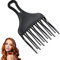 Afro comb,1 Pièces Peigne cheveux boucles,Peigne Afro Dents Larges en Plastique pour Styliser et Détacher Cheveux Enchevêtrés,Noir.