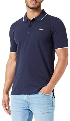 Hugo Dinoso222 Polo, Bleu foncé 406, M Homme
