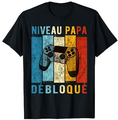 Nouveau Papa Nouvelle Naissance Annonce Gamer Humour T-Shirt
