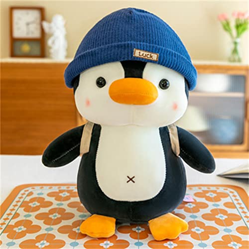 SWECOMZE Kuscheltier Pinguin Plüschtier für Mädchen, Jungen & Babys - Flauschiges Stofftier zum Kuscheln & Spielen, Pinguin Stofftier Schmusetier Geschenk (Blau,23cm)