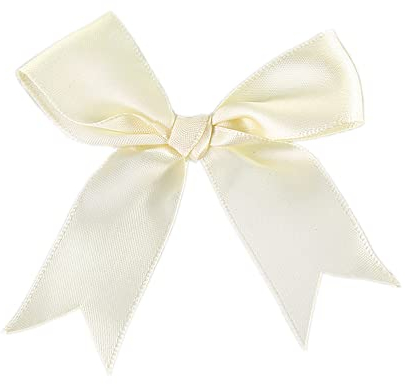 100 Stk 8.5x8.5cm Satinband Schleifen,Satin Band Deko Schleifen Fertigschleife Geschenkschleifen für DIY Handwerk Hochzeit Weihnachten Valentinstag Deko Karte Herstellung von Verzierungen,Beige