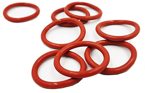 MACHSWON 30 Stück Silikon-O-Ringe Dichtungsringe Dichtungen 35 mm Außendurchmesser 32 mm Innendurchmesser 1,5 mm Breite Silikon Unterlegscheibe Runder Dichtungsring Rot