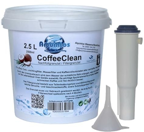 Wasserfilter Filterpatrone nachfüllbar passend für Jura White 60209 für Jura Impressa bis Baujahr 2010 2,5 L Nachfüllset