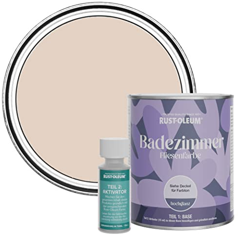 Rust-Oleum Pink Water-Resistant Bathroom Tile Paint in Gloss Finish - Homespun 750ml