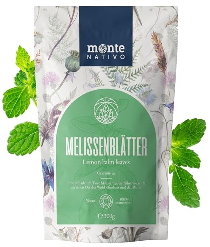 Melisa infusión Monte Nativo (300g) - Hierba Melisa - Lemon Balm - Infusiones de hierbas - Té de hierbas – Infusiones para dormir – Cuidadosamente cortado y secado – 100% puro y natural