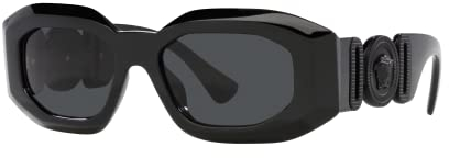 Versace Damen Herren Sonnenbrille VE4425U 5360/87 53mm schwarz Rechteck