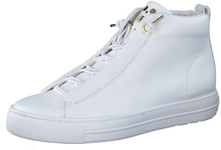 Paul Green Damen Hightop-Pauls, Frauen High-Top Sneaker,schnürschuhe,schnürer,schnürstiefeletten,mid Cut,Halbschuhe,Weiß (White),37 EU / 4 UK
