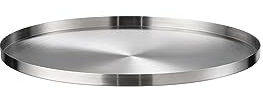 blomus Tablett -Peasy- Serviertablett aus Edelstahl | Dekotablett rund mit Rand ⌀ 30cm (S, Stainless Steel)