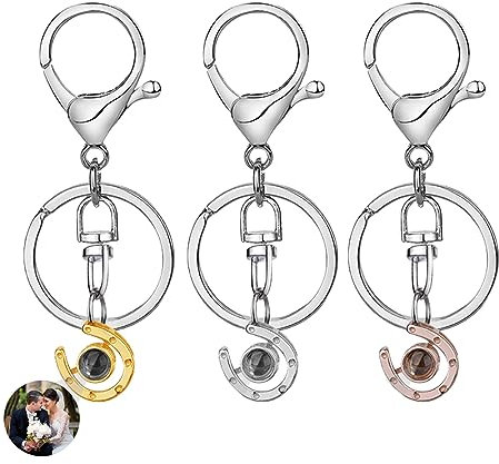 Photo projection personnalisée Porte-clés Fer à cheval Porte-clés Je t'aime 100 langues Porte-clés Argent Mémorial Cadeau pour Anniversaire Noël Saint-Valentin,Style 16