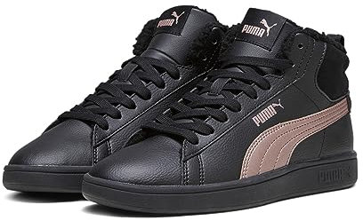 PUMA Sneaker da Uomo Smash 3.0 Mid WTR, Nero Oro Rosa Metallizzato, 35.5 EU