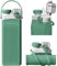 Nefeeko Faltbare Trinkflasche, 600ml Silikon Wasserflasche mit Strohhalm, Mehrweg Auslaufsichere Wasserflasche BPA Frei Sport Trinkflasche für Reisen Camping Yoga Schule Outdoor (Armee-Grün)