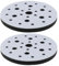 ECSiNG 2pcs Tampon d'interface en Éponge Souple Diamètre 150mm 25 Trous Crochet et Boucle Tampon Souple Coussin d'interface pour Tampons de Ponçage
