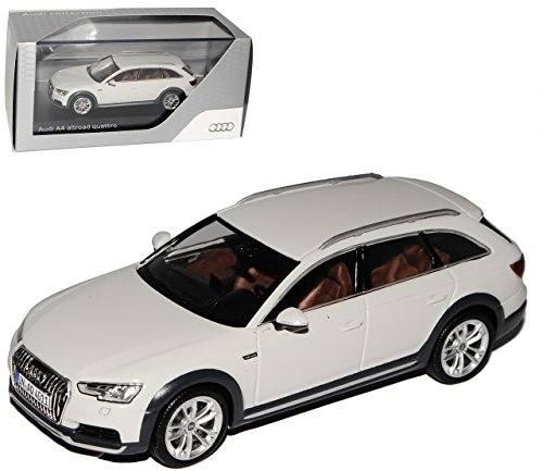 A*u*d*i A4 B9 Avant Allroad Quattro Glacier Weiss Neues Modell Ab 2015 1/43 Spark Modell Auto mit individiuellem Wunschkennzeichen