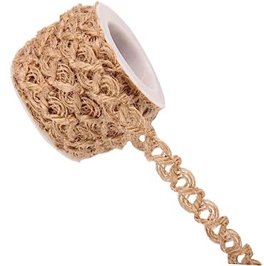 HEMOTON 5m Ficelle De Jute Naturelle Rouleau pour Loisirs Créatifs Jardinage Emballage Décoration Mariage Ruban De Toile