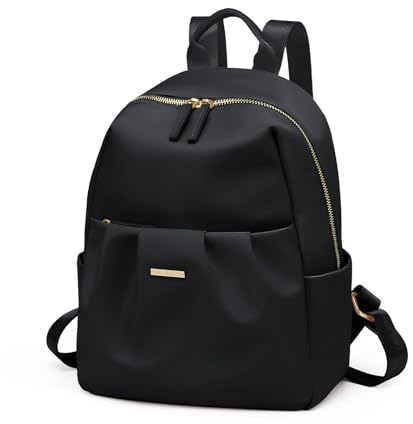 GOLF QUALITY Kleiner Rucksack Damen Klein Cityrucksack Handtasche 2 in 1 Tagesrucksack Mini Backpack Women Elegant Casual Daypack für Reise Freizeit Einkauf Arbeit Schwarz