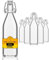 Flaschen-Fuchs 6x Bouteille en Verre avec Bouchon Mécanique 500ml - Bouteilles vides à remplir huile d'olive, bière, jus, liqueur