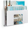 Zeitschriftenständer für den Schreibtisch, Zeitschriftenordner, Aktenordner, A4-Papier, A4-Papier, Küche, Büromaterial, Eingangsbereich, Badezimmerregal, Weiß, 2 Stück