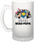 Chope de bière Super Beau-papa | Verre à bière Pinte Famille Papa Fête des Pères Cadeau Noël Anniversaire Homme