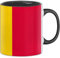Rumänien Flagge Tasse Geschenk Fußball-Fans Europa 3D Alloverprint (Schwarz)