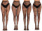EnixwH 4 Paar Halloween Stockings Schwarze Strümpfe, Netzstrumpfhose Schwarz, Netzstrümpfe Schädel Spinnennetz Hohe Taille Mesh Strumpfhosen Strümpfe, Netzstrumpfhose Strumpfhosen für Frauen