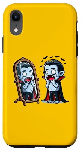 iPhone XR Scared Vampire Looking in a Mirror Case