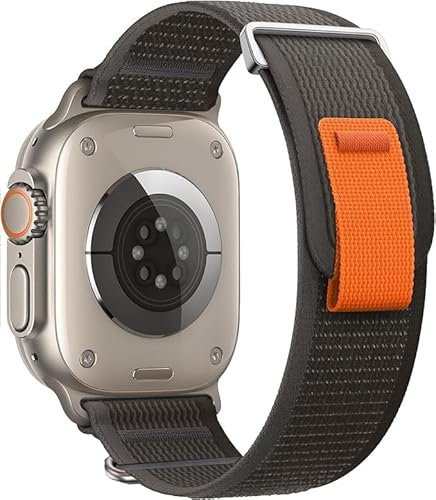 JJii Sung Original Trail Loop Nylon Strap - Compatible with Apple Watch Ultra 2/Ultra Straps 49mm 46mm 45mm 44mm, Soft Breathable Elastic Sport Strap for iWatch Ultra 2/Ultra, SE, 10/9/8/7/6/5/4/3/2/1