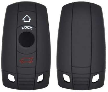 XEBRAD Silicone Key Remote Holder Case Cover Fob Shell Pouch, for BMW, X1 X5 X6 1 3 5 7 E Series Z4 car key shell