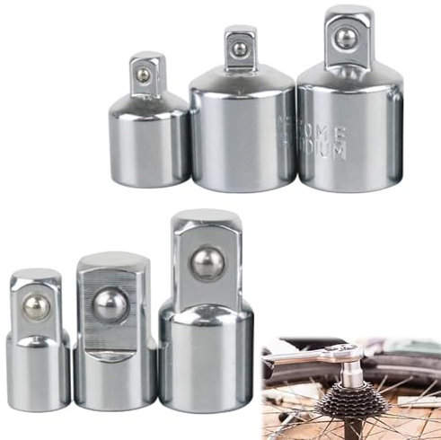 Xiciki 6 Stück Stecknuss Adapter,Steckschlüssel Adapter,Adapter 3/8 auf 1/2,Adapter 1/2 auf 1/4,Adapter 1/4 auf 1/2,Adapter 1/4 Auf 3/8,Adapter 3/8 Auf 1/4,Adapter 1/2 Auf 3/8,Nuss Adapter