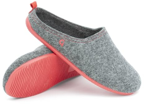 Gottstein Filz-Hausschuh Wool Slide-in für Damen & Herren - Pantoffel aus 100% recycelter Schurwolle mit Gummisohle & Komfort-Einlagesohle
