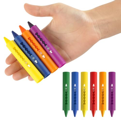 Aomig Bath Crayons for Kids Non-Toxic Crayon Pens, Easy-to-Clean Shower Toy Washable Crayons for Toddlers, Paint Sticks for the Tub Bathing Toy Crayons for Easy Washable Wipe Clean(6 Colors)
