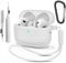 Clear Case for AirPods Pro 2 (2023/2022/2019) with Cleaner Pen, Silicone Protective Cover for Apple Airpods Pro 2 with Carabiner, Front LED Visible (Clear)