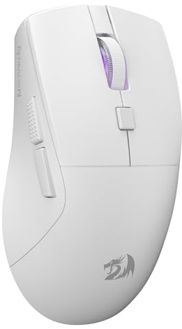 Redragon M618 LIT Souris de jeu sans fil, souris optique 8000 DPI avec 6 boutons programmables, 70 G, ultra légère, logiciel prend en charge les raccourcis de touches à faire soi-même, blanc