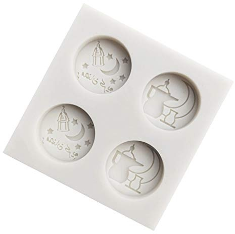 Lodoot Moule à gâteau en silicone avec police arabe Blanc