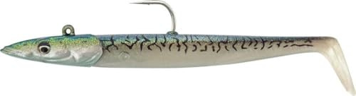 SAVAGE GEAR Sandeel V2 Gummifisch, Meeresköder mit Kick-Action, Glasrassel und Pro Peg System, für Dorsch, Pollack und Heilbutt, 140g