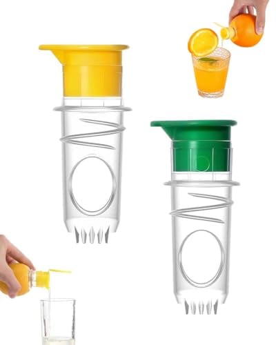 BTACGWP Spremi Limone Manuale 2 Pezzi, Giallo e Verde Pressione, Spremiagrumi Compatto con Sistema a Leva, Estrazione Rapida e Pulizia Facile per Succhi Puri in Cucina o Aperitivi