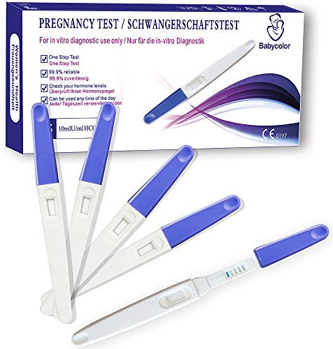 Test di Gravidanza Ultrasensibili 10 MIU/ML, 99,5% Accurato Incinta Test Familiare, Pregnancy Test, Test gravidanza precoce - 5 Test