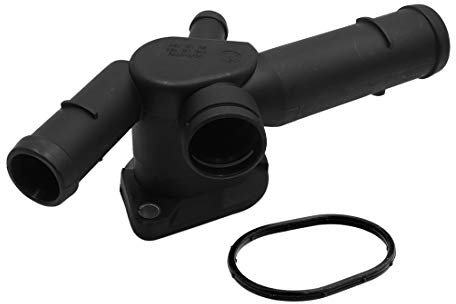 sourcing map Nouveau boîtier thermostat bride liquide refroidissements 06A121133D pour Jetta Golf 1999-2006