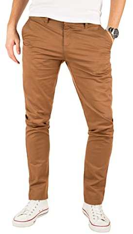 Yazubi Kyle - Braune Chino Herren Hose - Business Chinohose Für Männer - Stretch Chinojeans, Braun (Camel Otter 181018), W32/L32