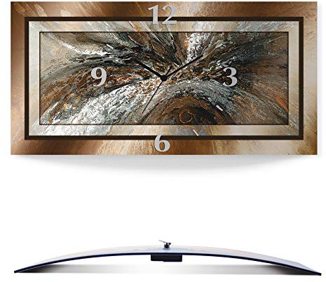 ARTLAND 50x25 cm Rechteckig Lautlos Design Abstrakt Kunst Modern Ausgefallen Ungewöhnlich T9PD