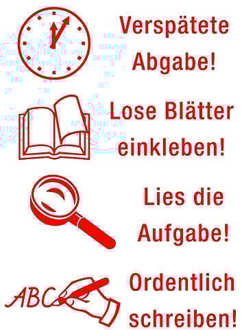 TimeTEX Siebdruck-Stempel Perpetuum, 4 in 1, Verspätete Abgabe